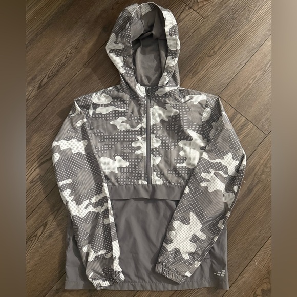 OCG Other - OCG Youth Gray Camo Half Zip Windbreaker Hoodie Lightweight Jacket Size M